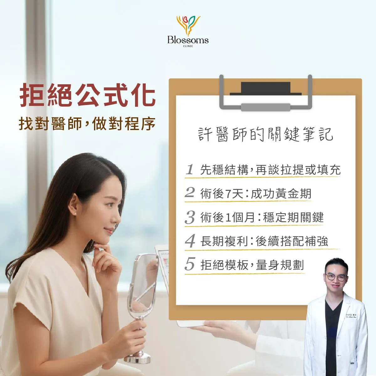 拒絕醫美公式化 找對醫師 做對程序