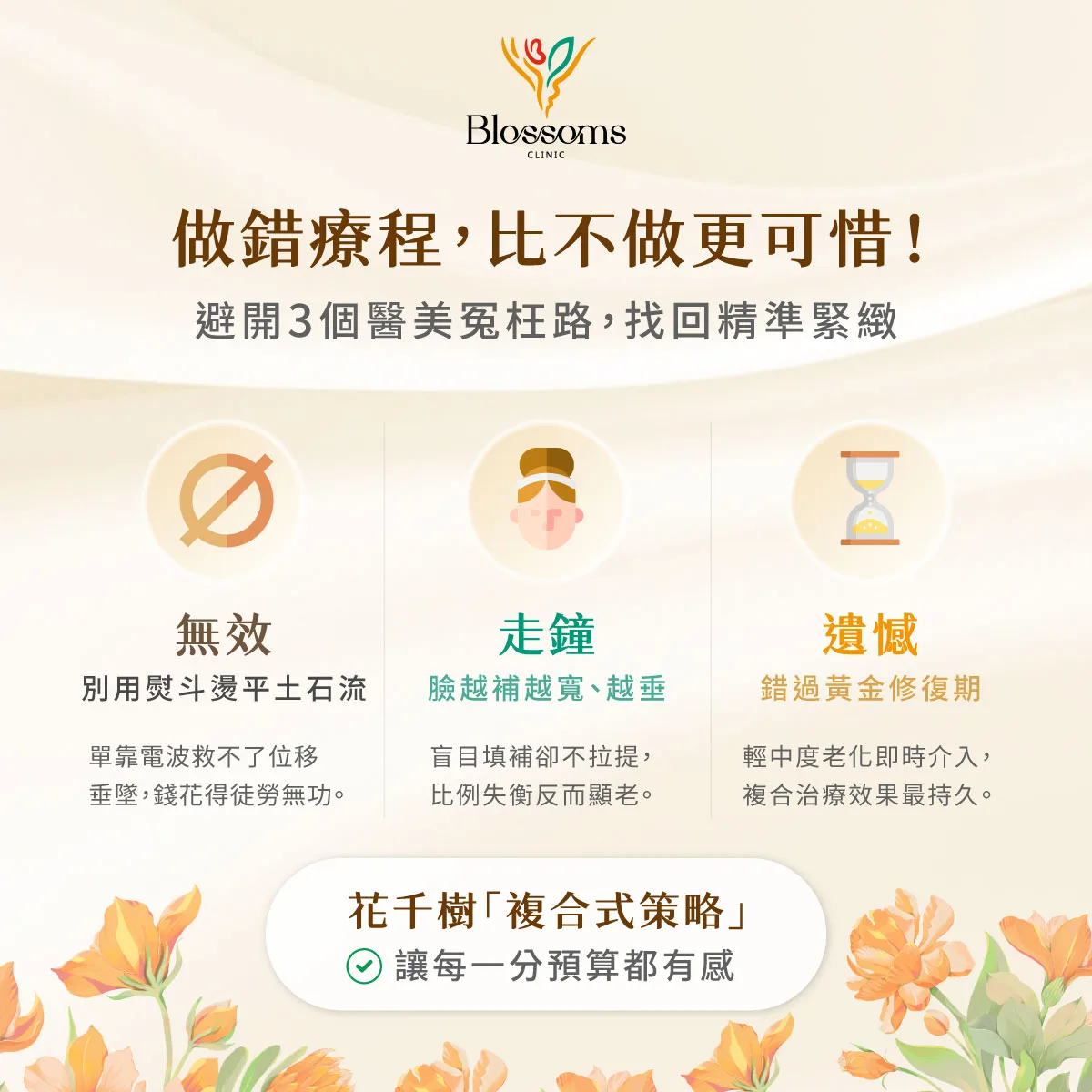做錯療程 比不做更可惜
避開3個醫美冤旺路 找回精準緊緻